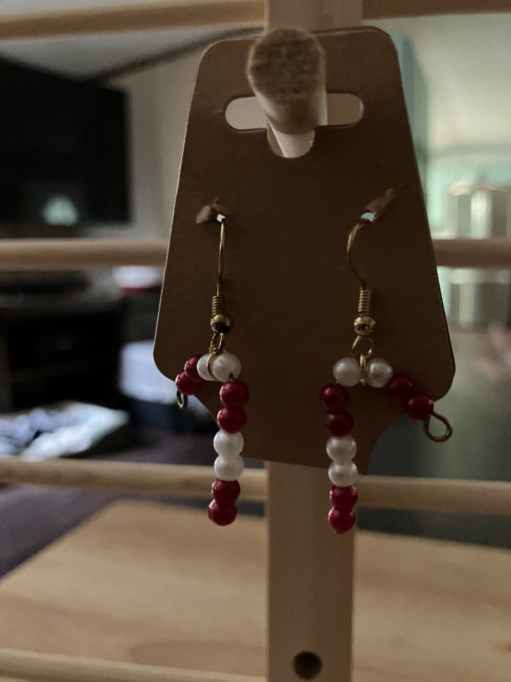 Handcrafted Candy Cane Earrings